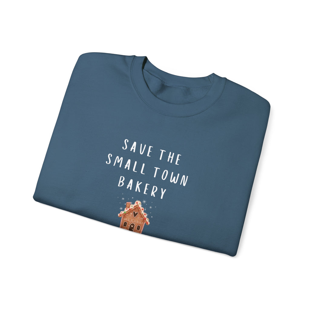 Save the Small Town Bakery Sweatshirt, Christmas Movie Watching Shirt, Holiday Party Crewneck, Adult Holiday Movies Sweatshirt, Cozy