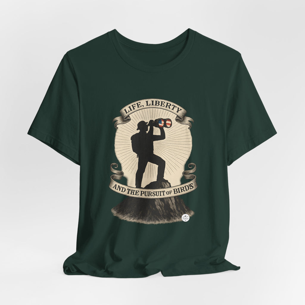 Life, Liberty & the Pursuit of Birds | Emblem Tee