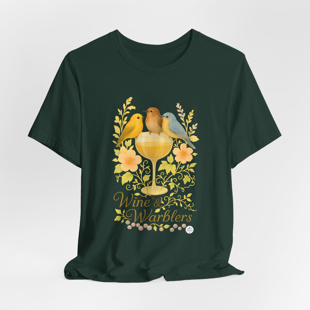 Wine & Warblers | Watercolor Bird Tee