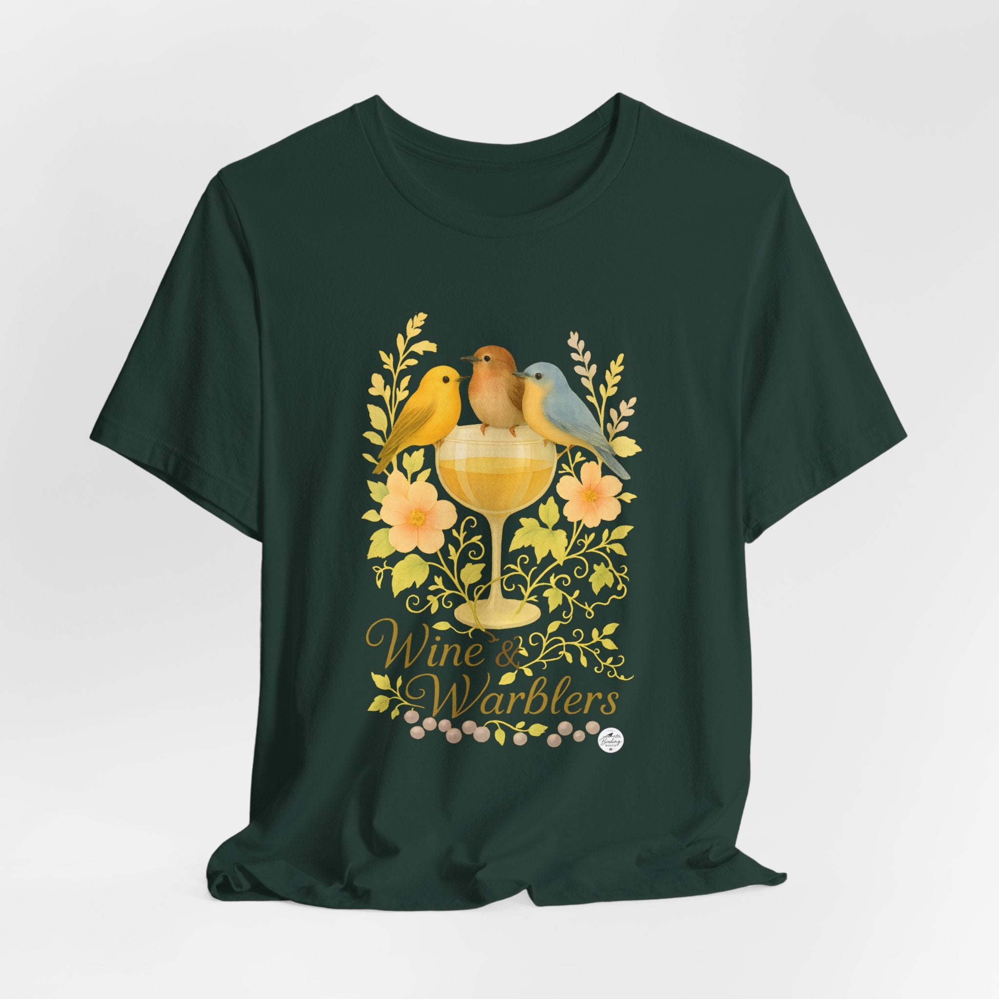 Wine & Warblers | Watercolor Bird Tee