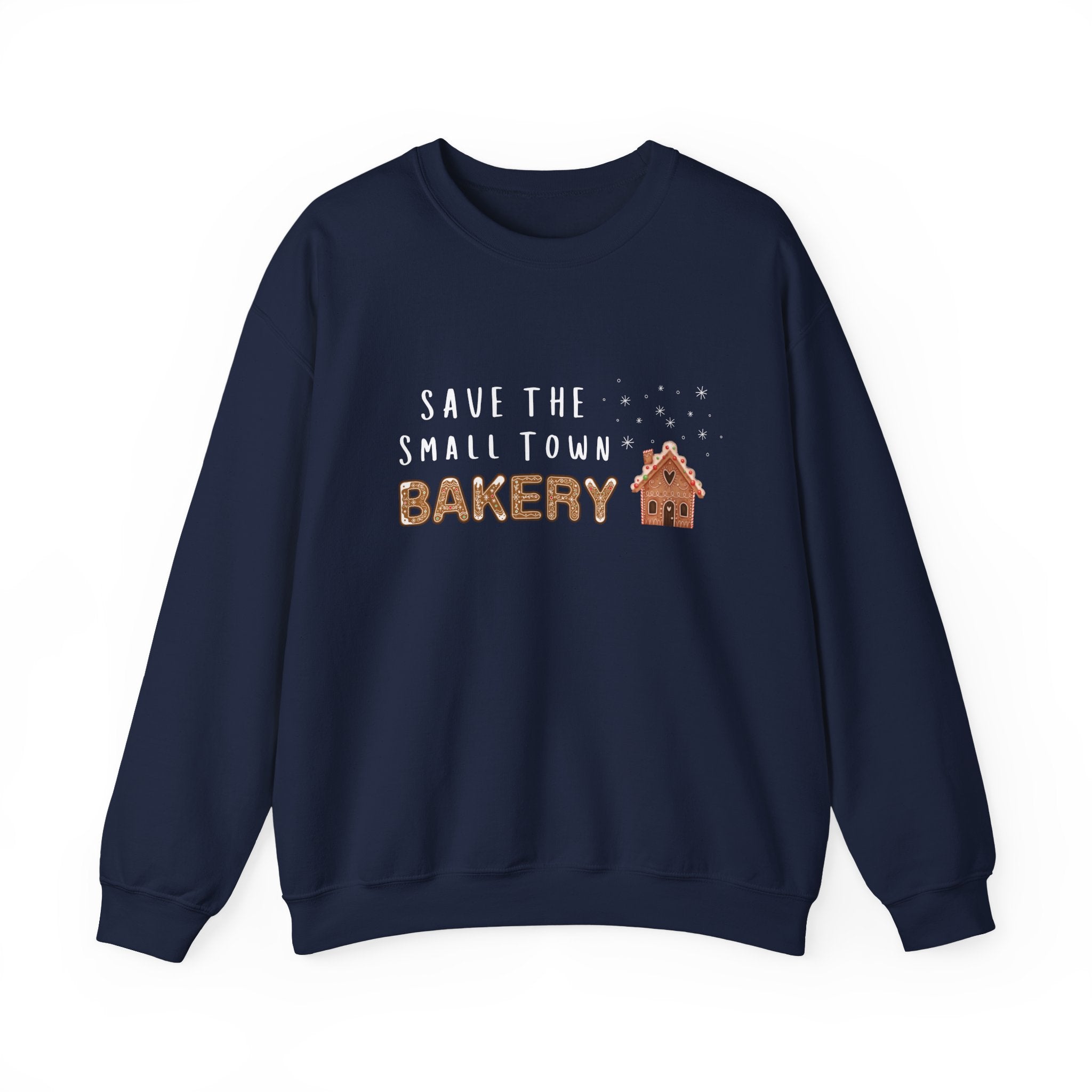 Save the Small Town Bakery Sweatshirt, Christmas Movie Watching Shirt, Holiday Party Crewneck, Adult Holiday Movies Sweatshirt, Cozy