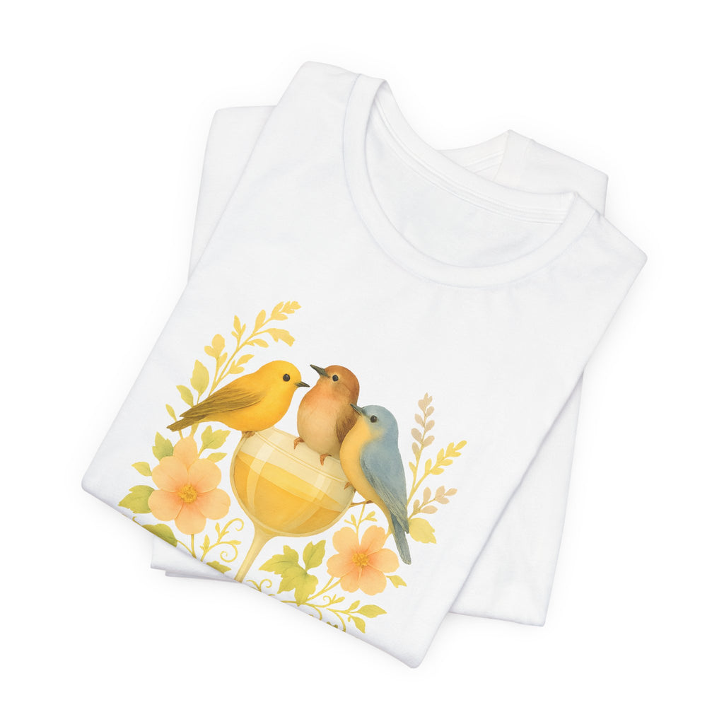 Wine & Warblers | Watercolor Bird Tee