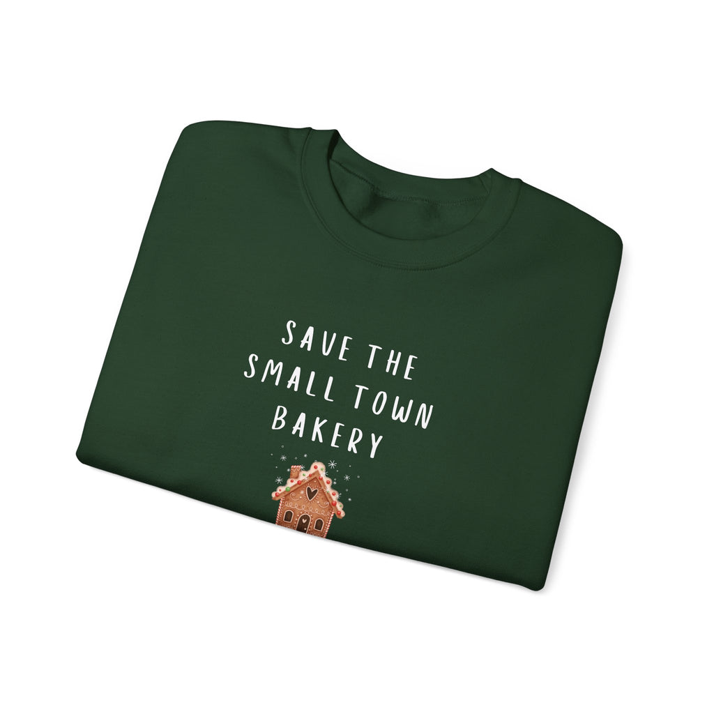 Save the Small Town Bakery Sweatshirt, Christmas Movie Watching Shirt, Holiday Party Crewneck, Adult Holiday Movies Sweatshirt, Cozy