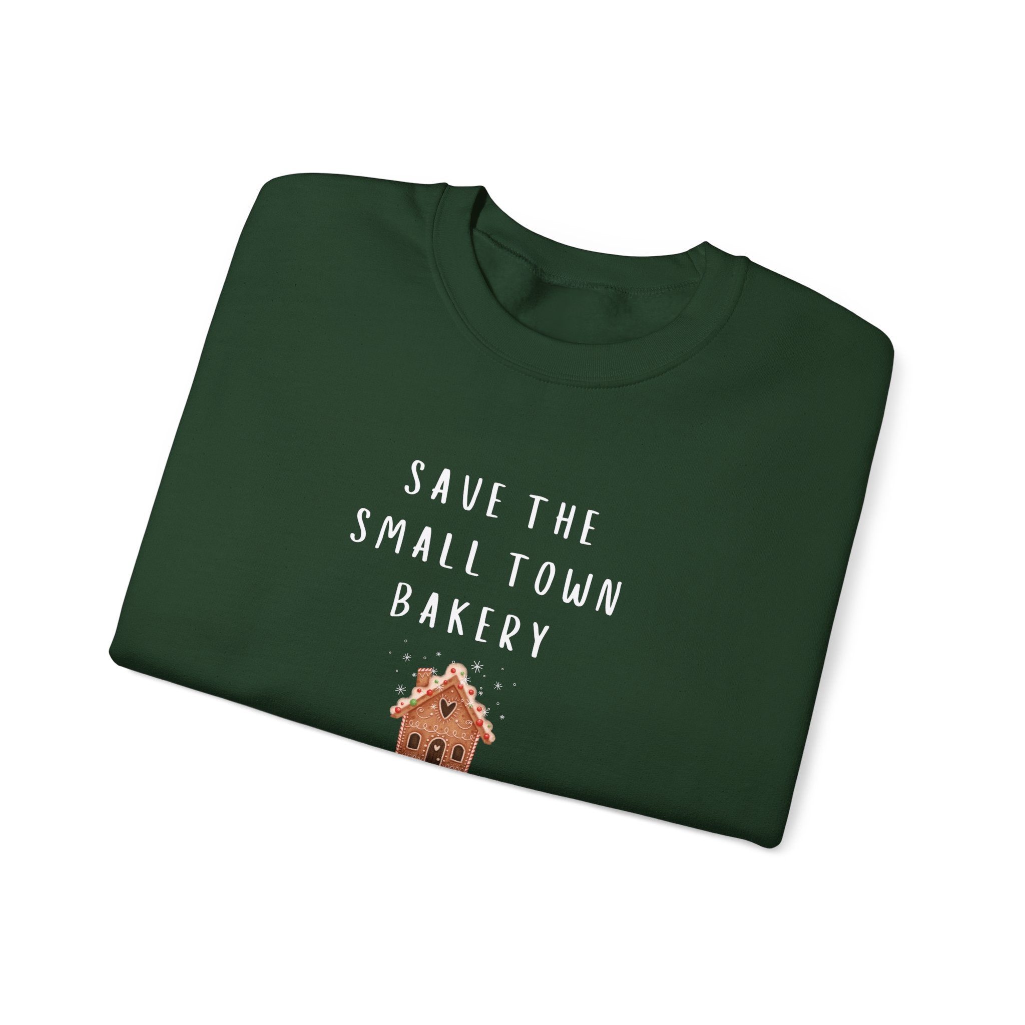 Save the Small Town Bakery Sweatshirt, Christmas Movie Watching Shirt, Holiday Party Crewneck, Adult Holiday Movies Sweatshirt, Cozy