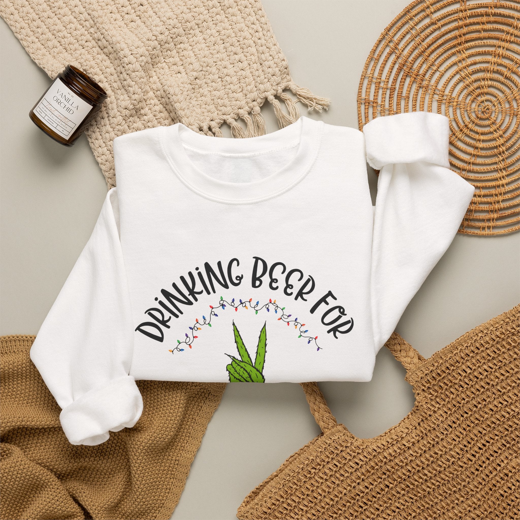 Christmas "Drinking Beer for Two" Crewneck (Dad)