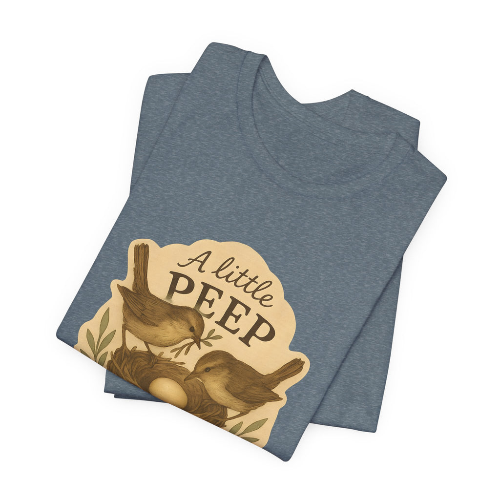 A Little Peep Is On the Way | Bird Baby Announcement Tee