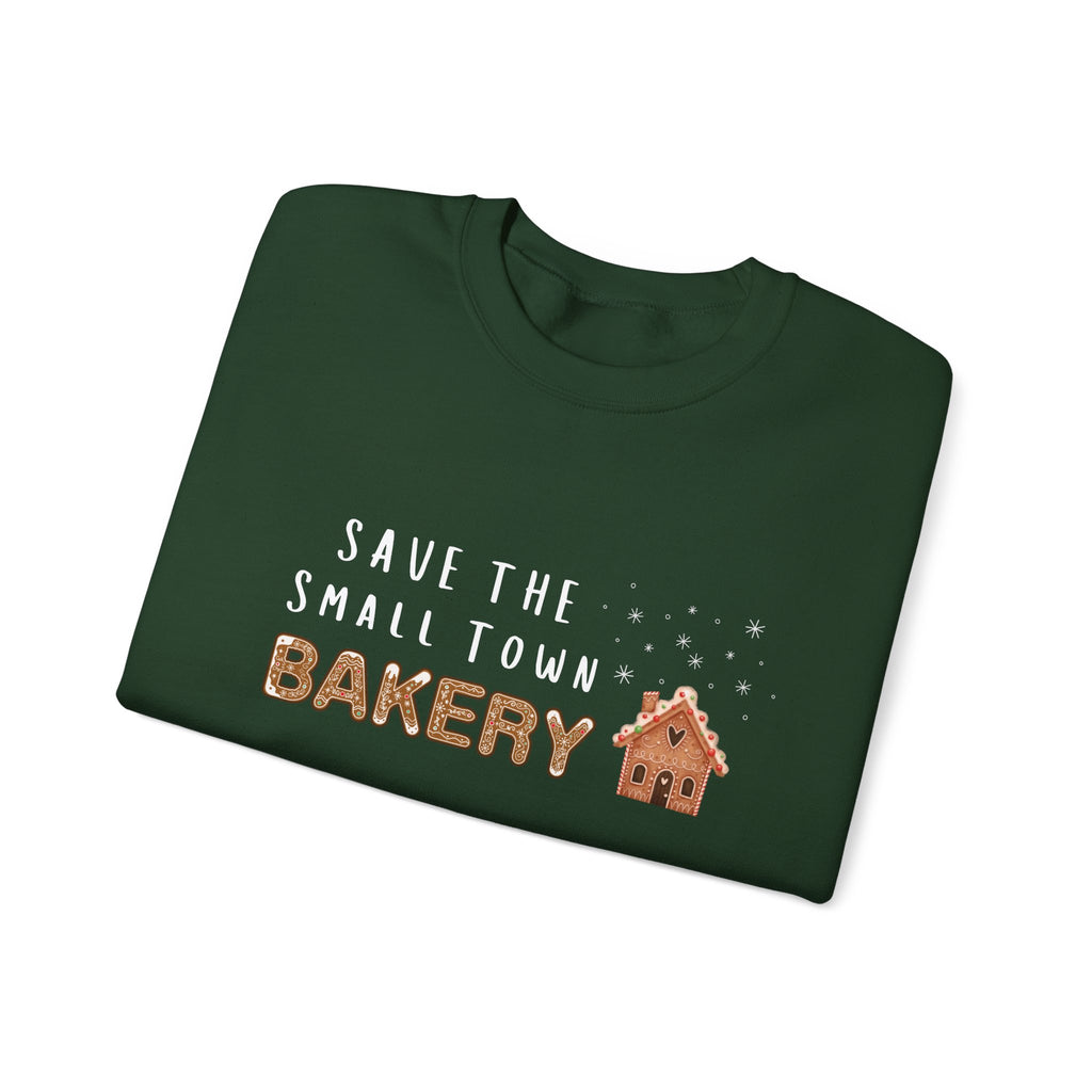 Save the Small Town Bakery Sweatshirt, Christmas Movie Watching Shirt, Holiday Party Crewneck, Adult Holiday Movies Sweatshirt, Cozy