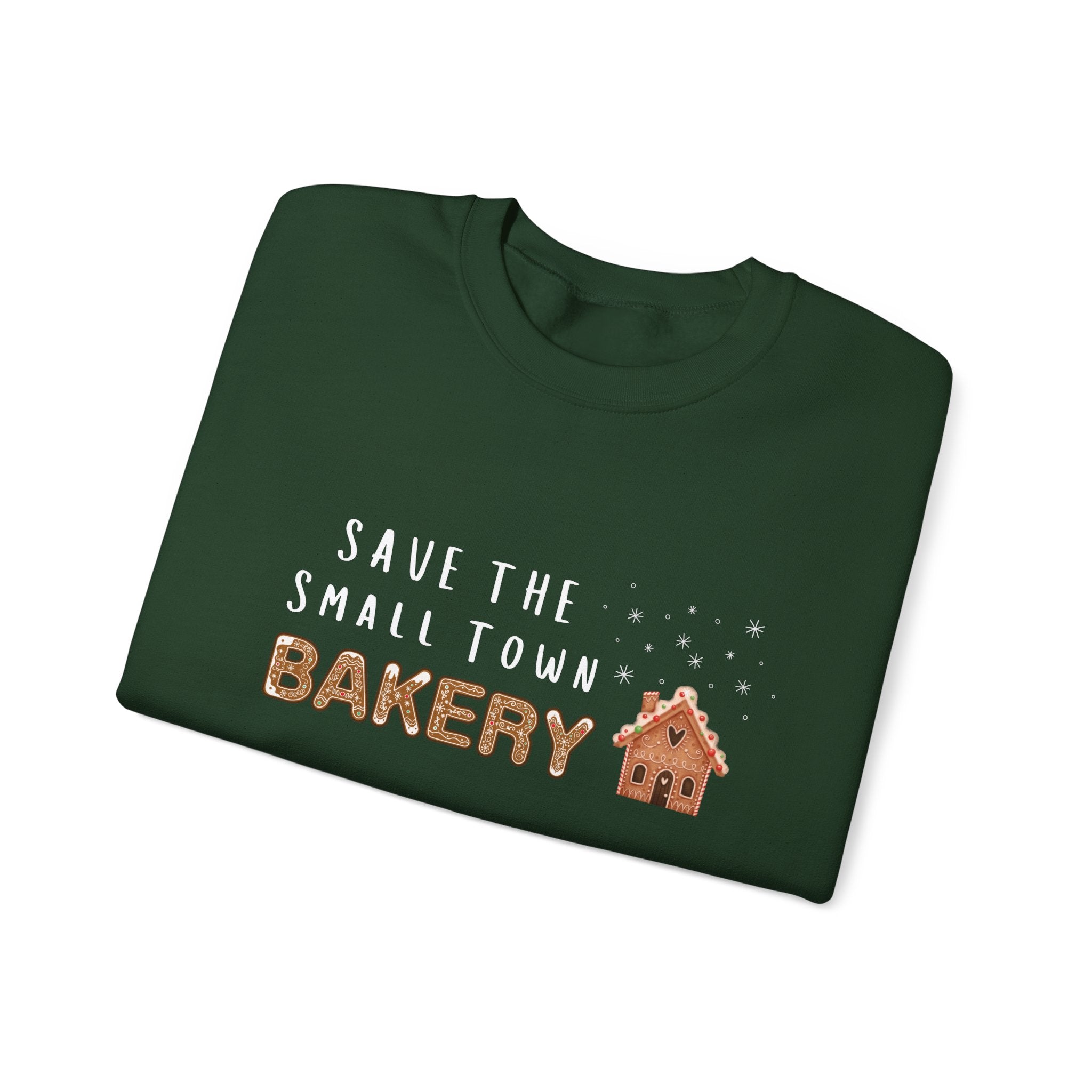 Save the Small Town Bakery Sweatshirt, Christmas Movie Watching Shirt, Holiday Party Crewneck, Adult Holiday Movies Sweatshirt, Cozy