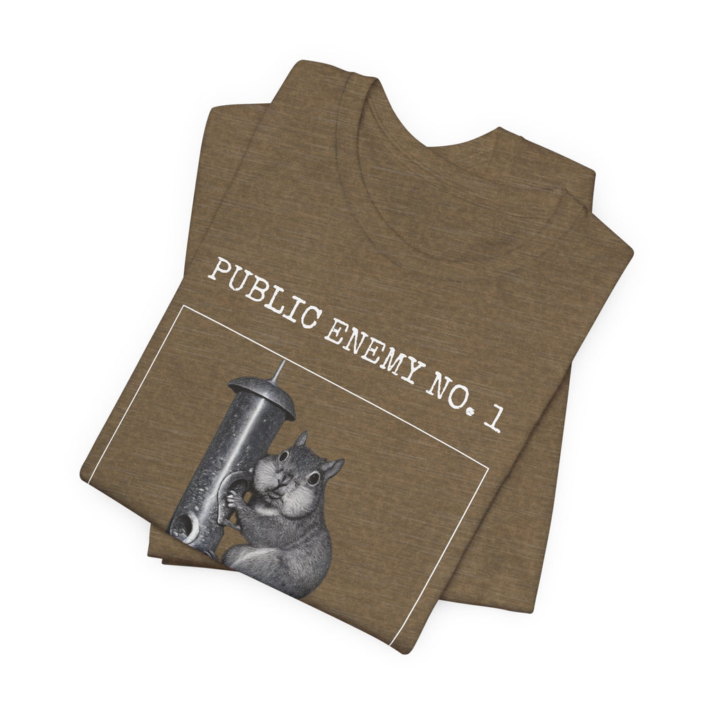 Feeder Enemy No. 1 | Squirrel Wanted Poster Tee