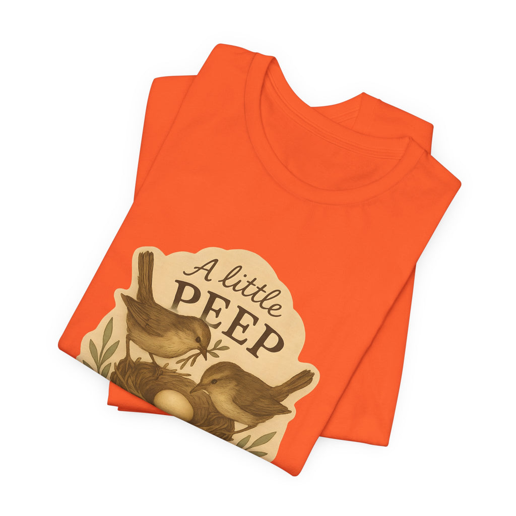 A Little Peep Is On the Way | Bird Baby Announcement Tee