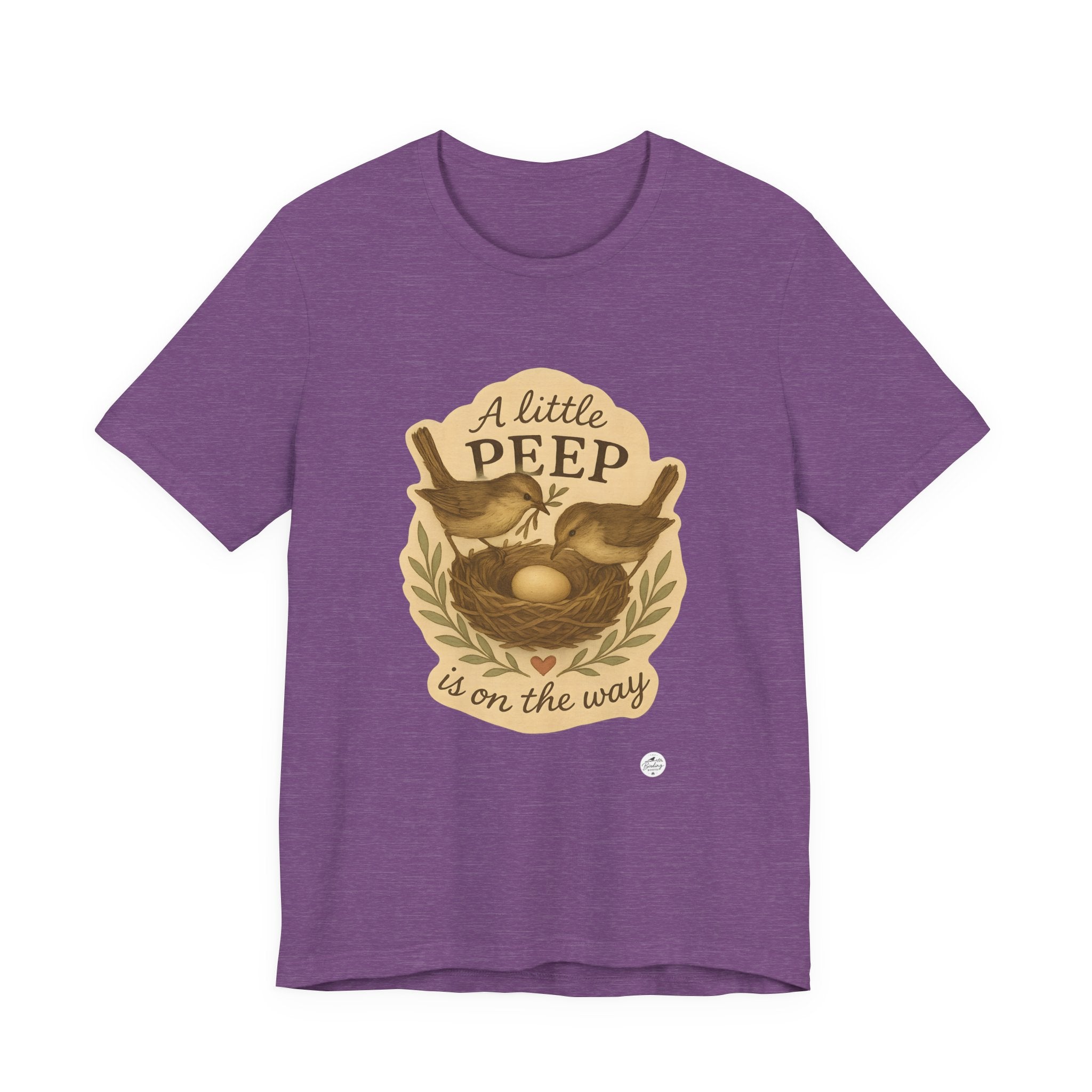 A Little Peep Is On the Way — Bird Baby Announcement Tee, product photo 5
