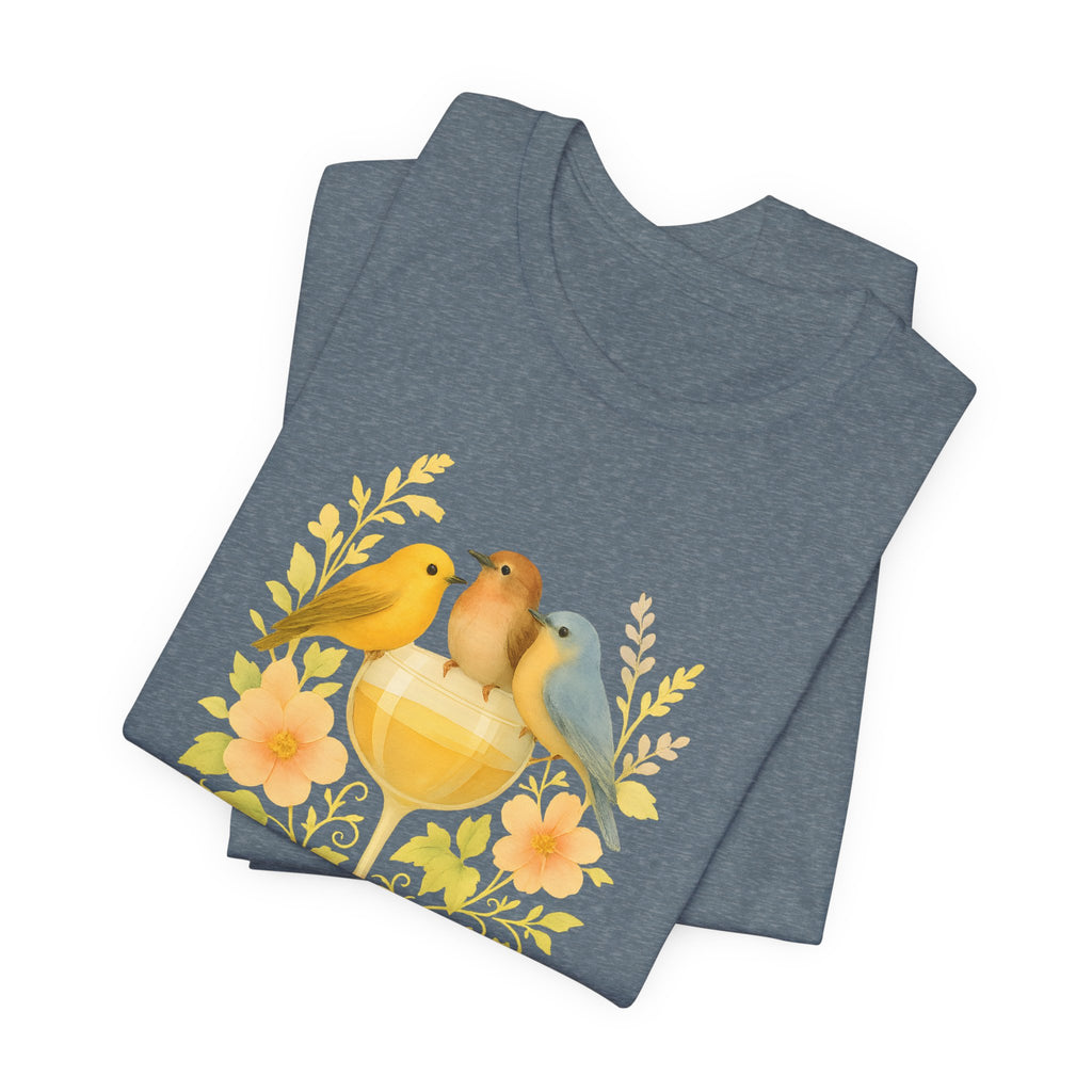 Wine & Warblers | Watercolor Bird Tee