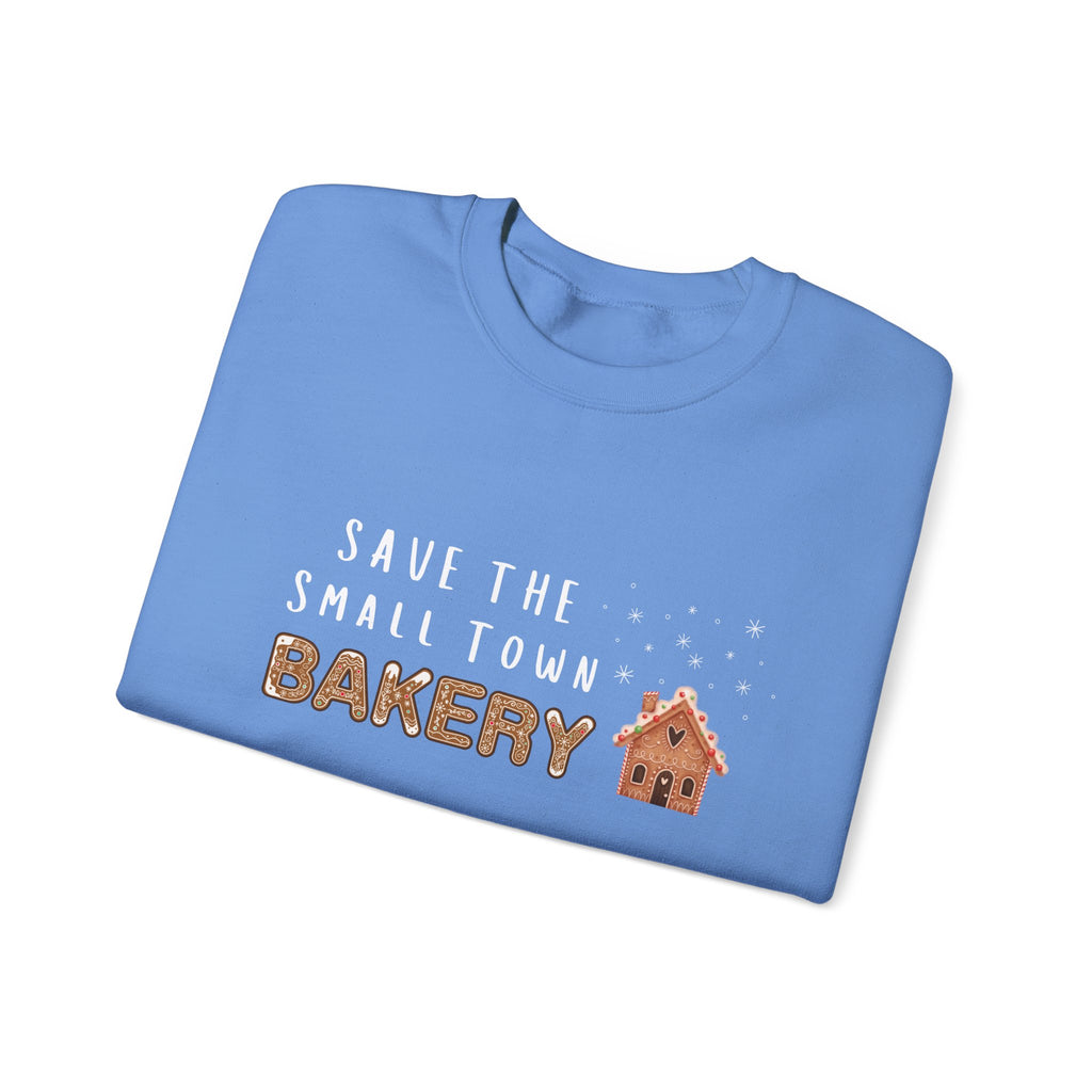 Save the Small Town Bakery Sweatshirt, Christmas Movie Watching Shirt, Holiday Party Crewneck, Adult Holiday Movies Sweatshirt, Cozy