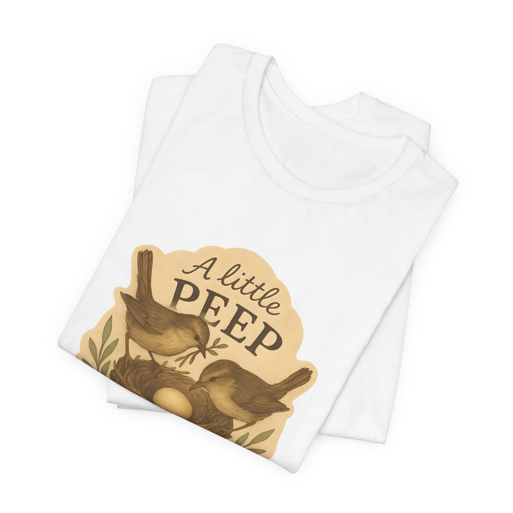 A Little Peep Is On the Way | Bird Baby Announcement Tee
