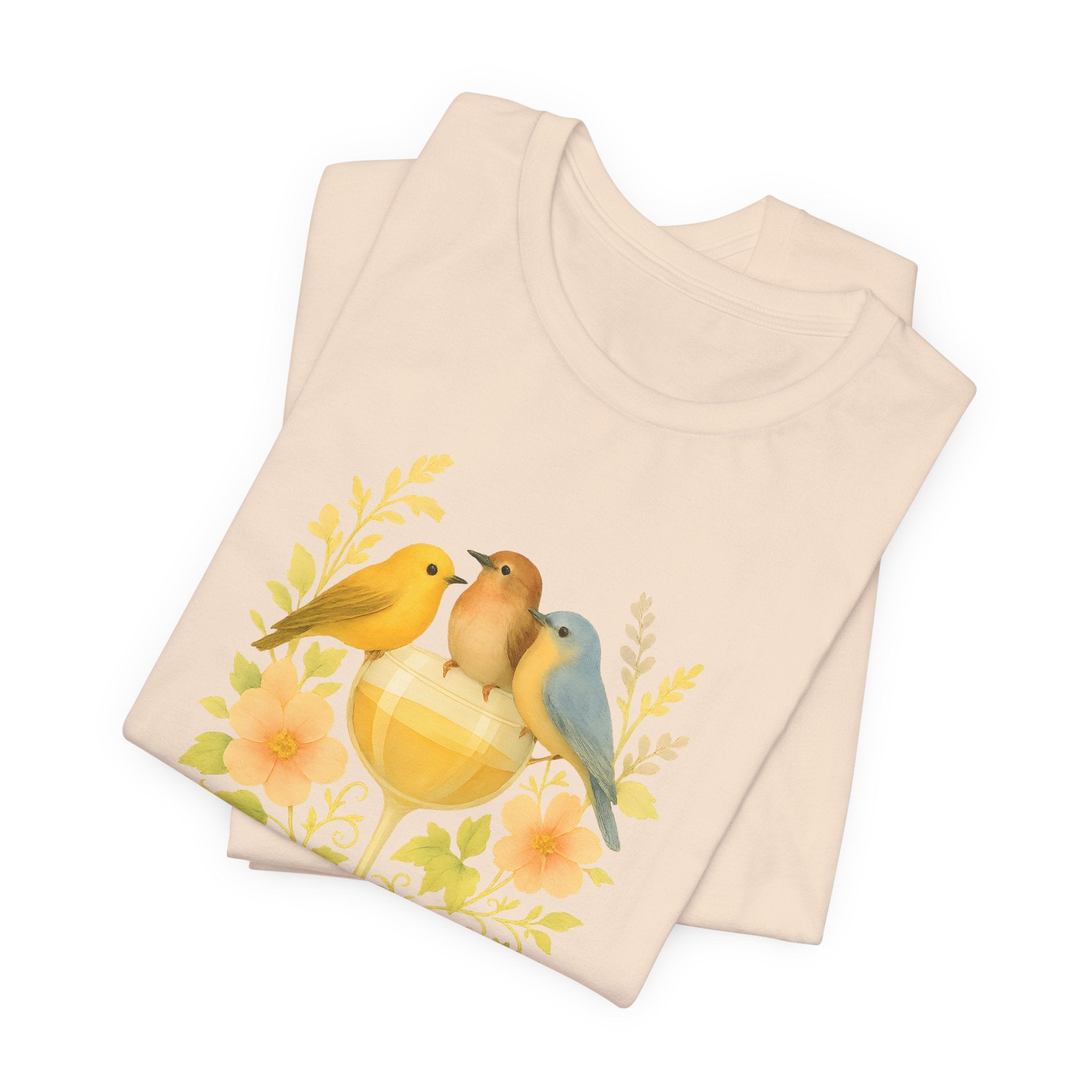 Wine & Warblers | Watercolor Bird Tee
