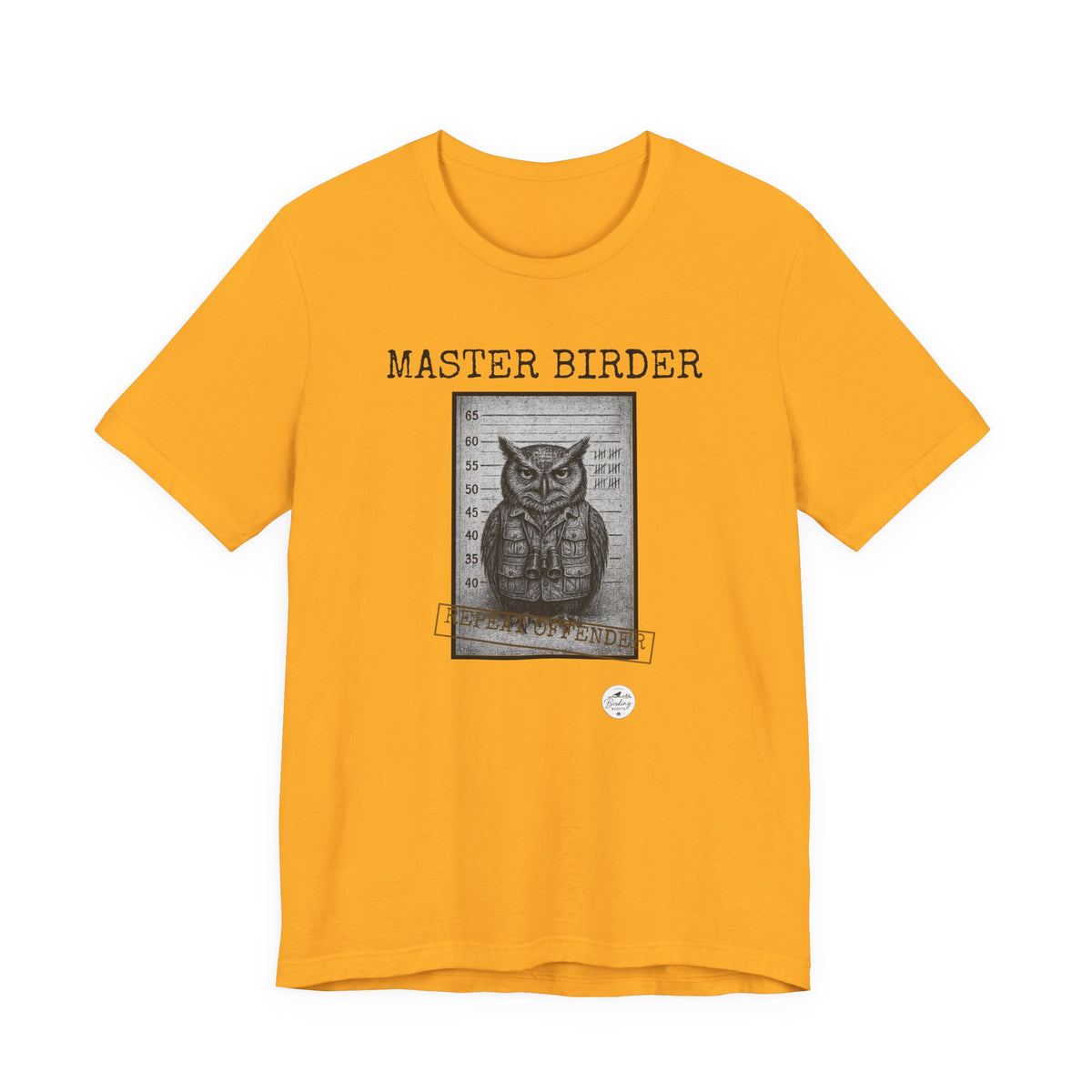 Master Birder: Repeat Offender — Mugshot Tee, product photo 4
