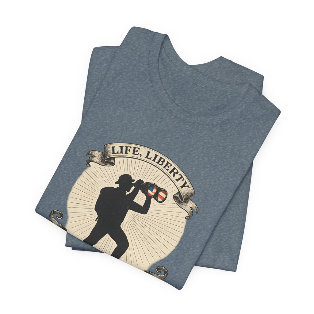 Life, Liberty & the Pursuit of Birds | Emblem Tee