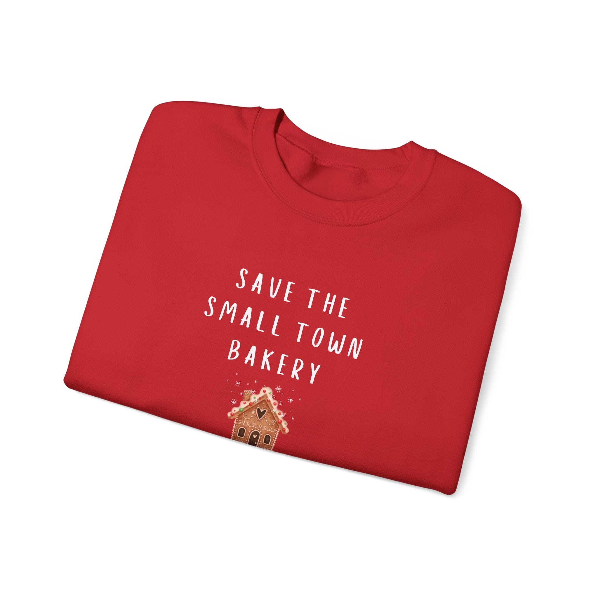 Save the Small Town Bakery Sweatshirt, Christmas Movie Watching Shirt, Holiday Party Crewneck, Adult Holiday Movies Sweatshirt, Cozy