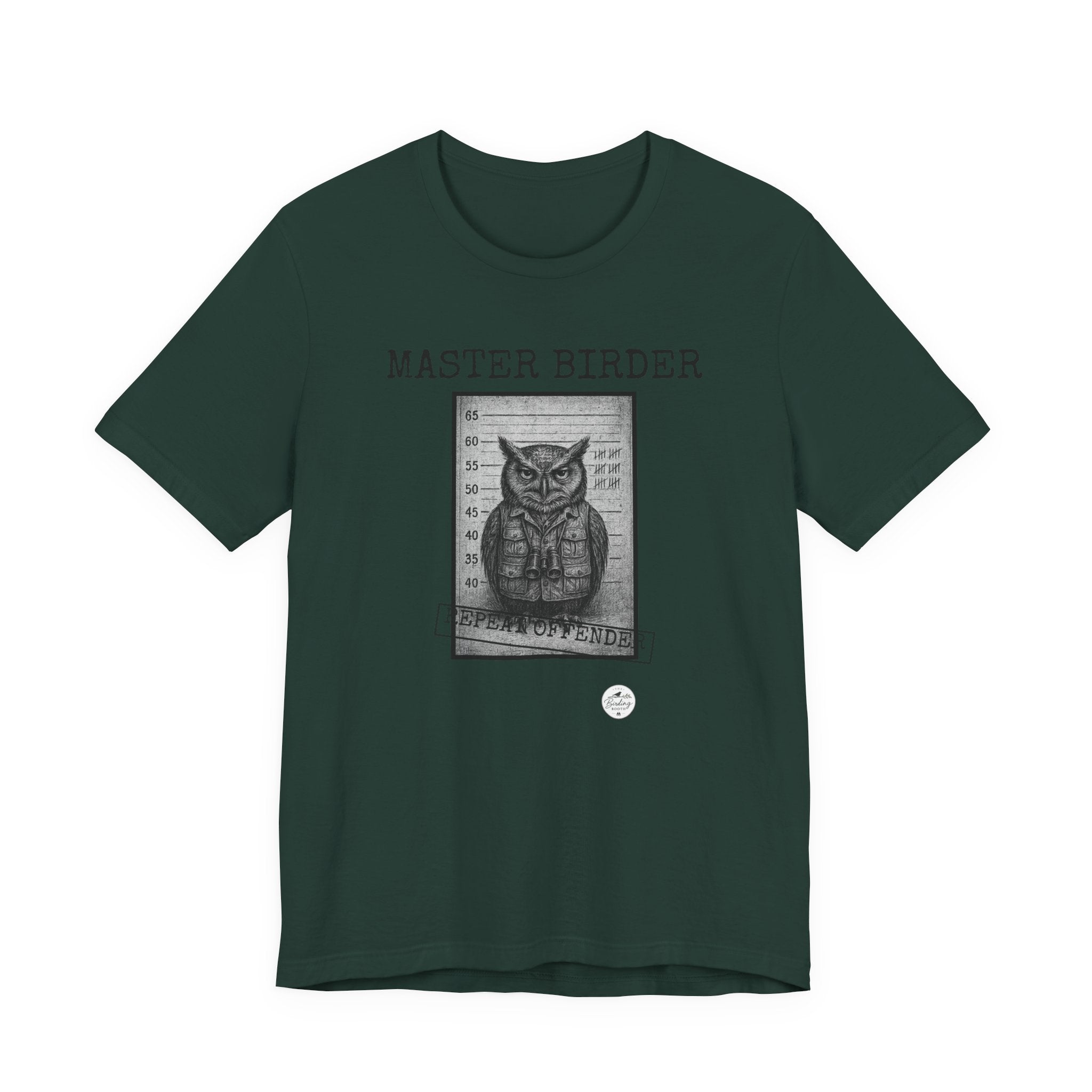 Master Birder: Repeat Offender — Mugshot Tee, product photo 3