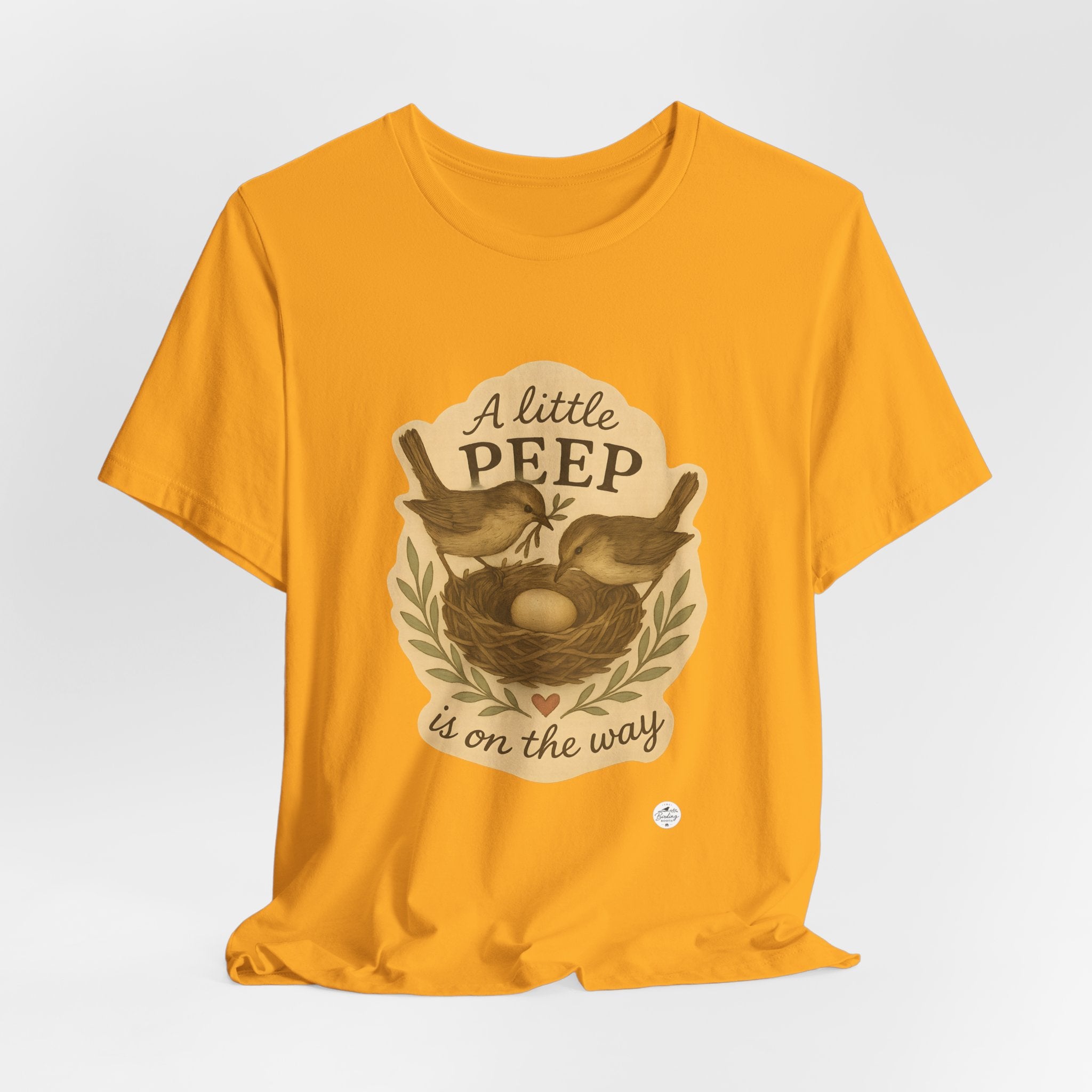 A Little Peep Is On the Way | Bird Baby Announcement Tee