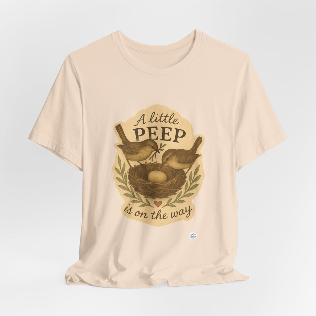 A Little Peep Is On the Way | Bird Baby Announcement Tee