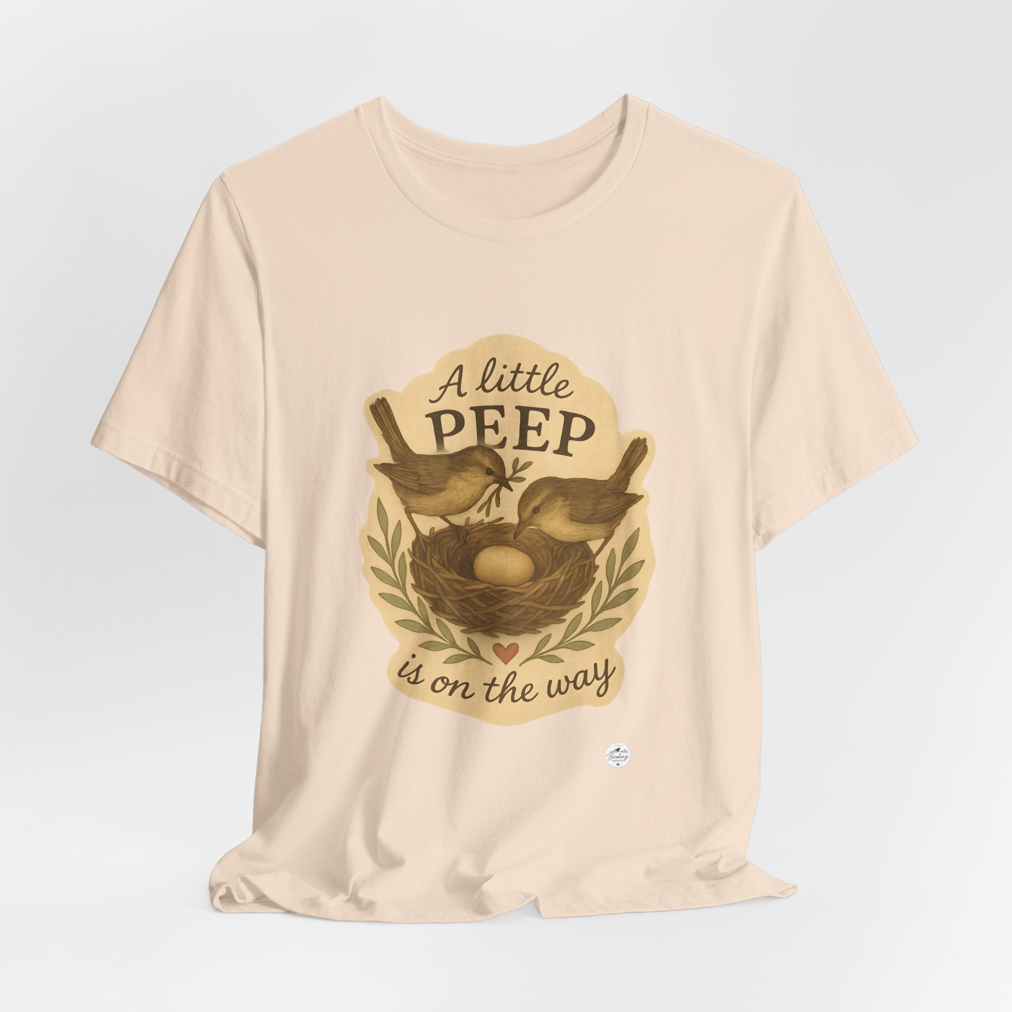 A Little Peep Is On the Way | Bird Baby Announcement Tee
