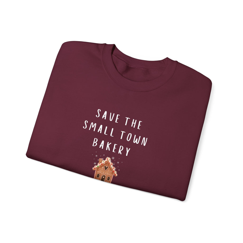 Save the Small Town Bakery Sweatshirt, Christmas Movie Watching Shirt, Holiday Party Crewneck, Adult Holiday Movies Sweatshirt, Cozy