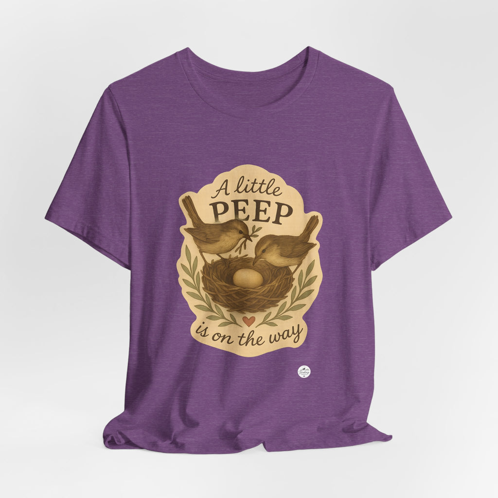 A Little Peep Is On the Way | Bird Baby Announcement Tee