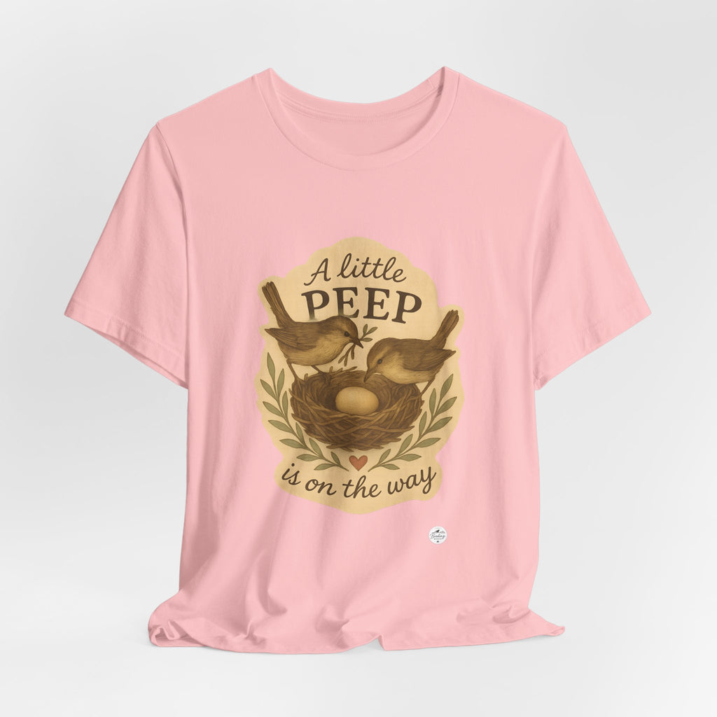 A Little Peep Is On the Way | Bird Baby Announcement Tee