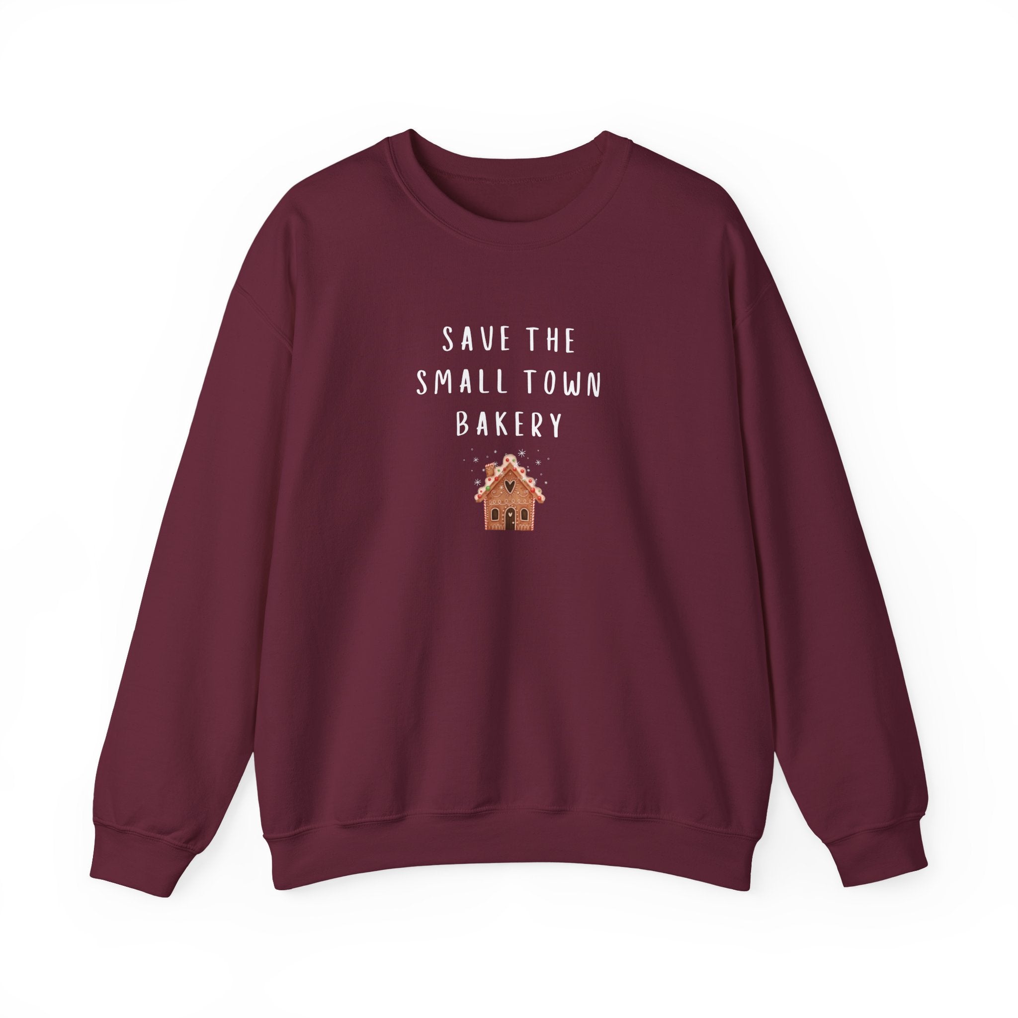 Save the Small Town Bakery Sweatshirt, Christmas Movie Watching Shirt, Holiday Party Crewneck, Adult Holiday Movies Sweatshirt, Cozy
