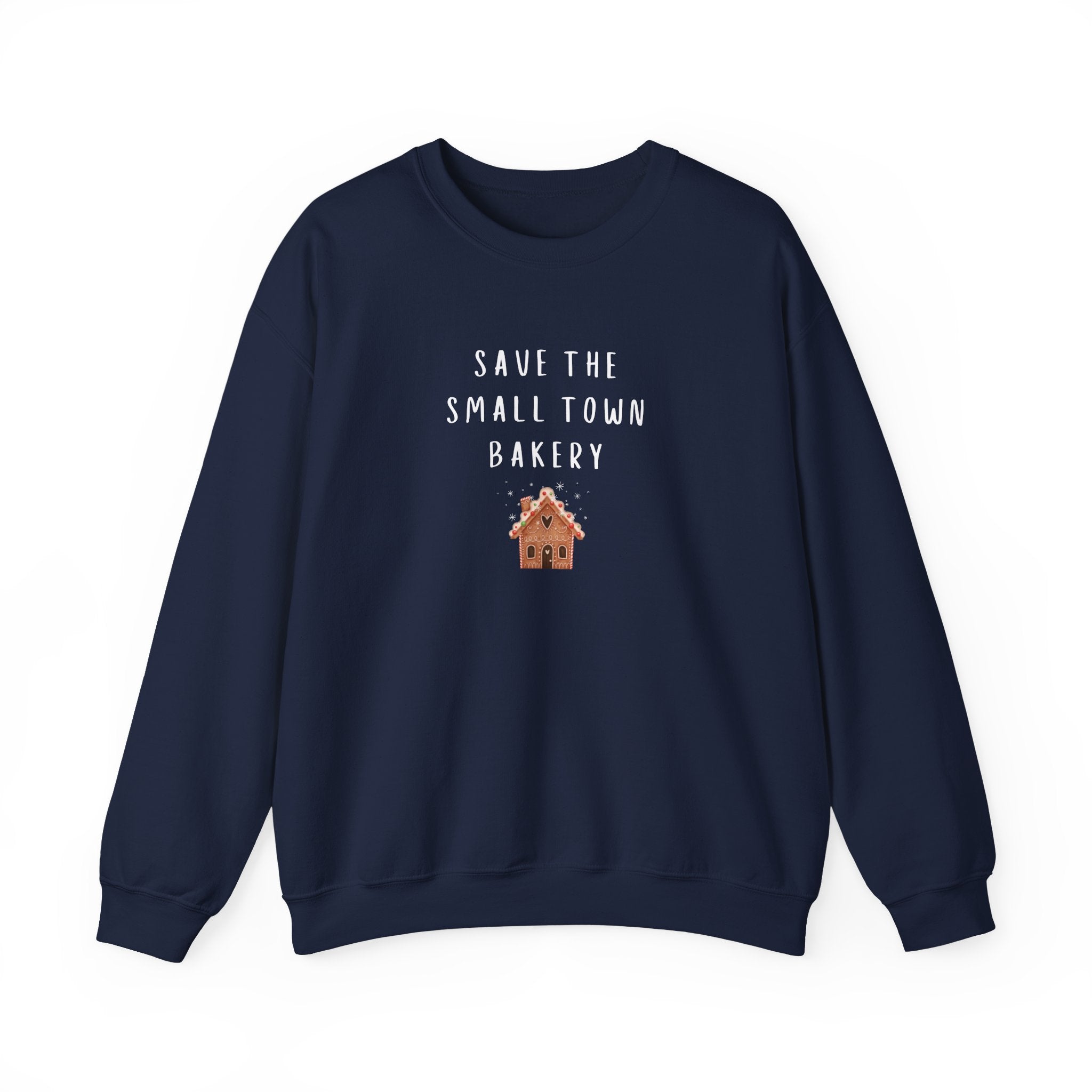 Save the Small Town Bakery Sweatshirt, Christmas Movie Watching Shirt, Holiday Party Crewneck, Adult Holiday Movies Sweatshirt, Cozy