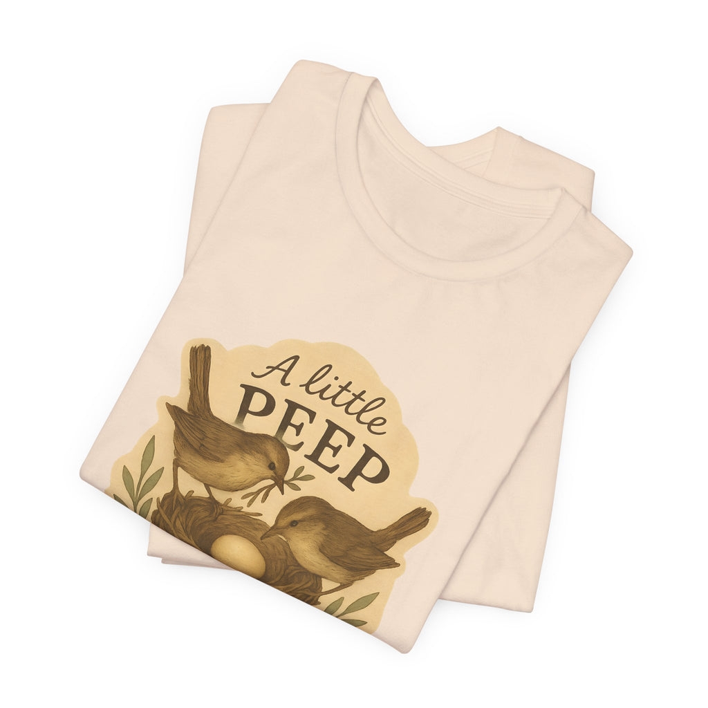 A Little Peep Is On the Way | Bird Baby Announcement Tee