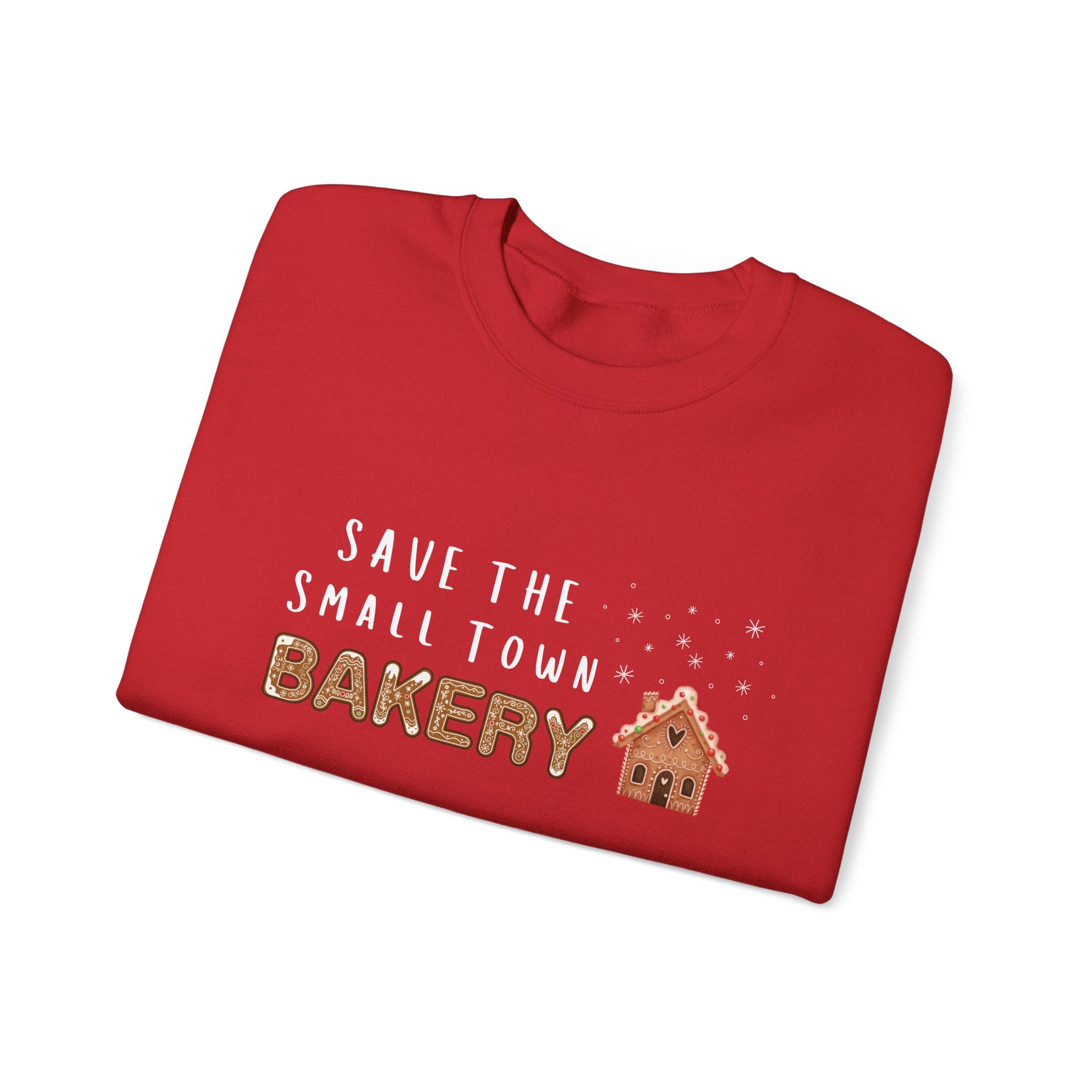 Save the Small Town Bakery Sweatshirt, Christmas Movie Watching Shirt, Holiday Party Crewneck, Adult Holiday Movies Sweatshirt, Cozy