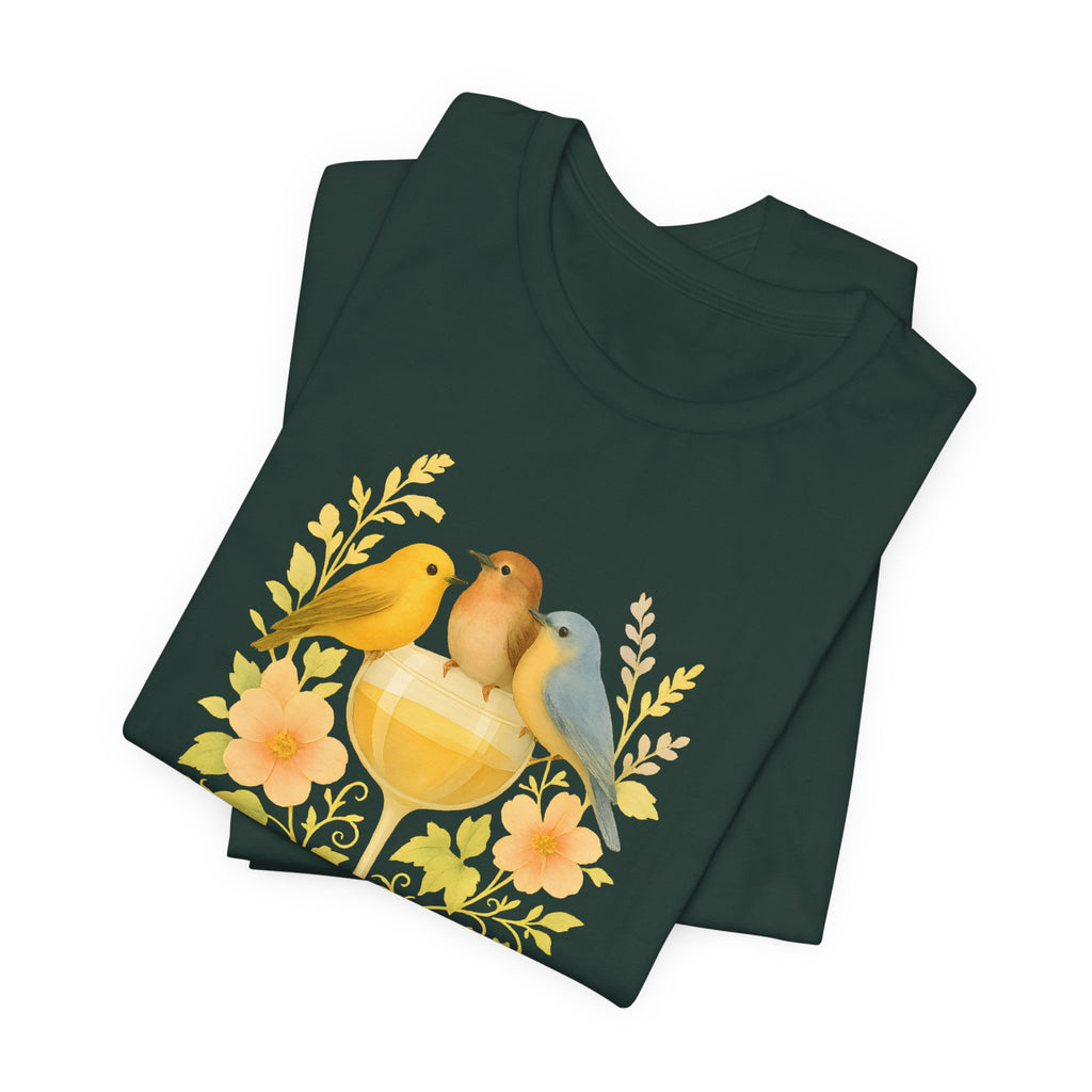 Wine & Warblers | Watercolor Bird Tee
