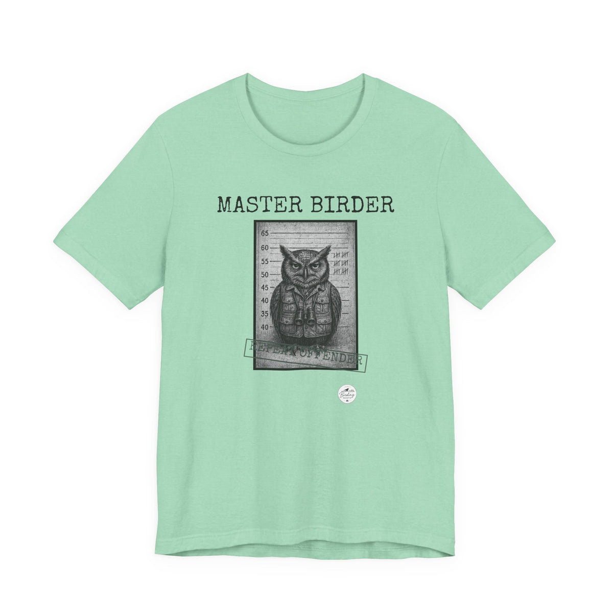 Master Birder: Repeat Offender — Mugshot Tee, product photo 5