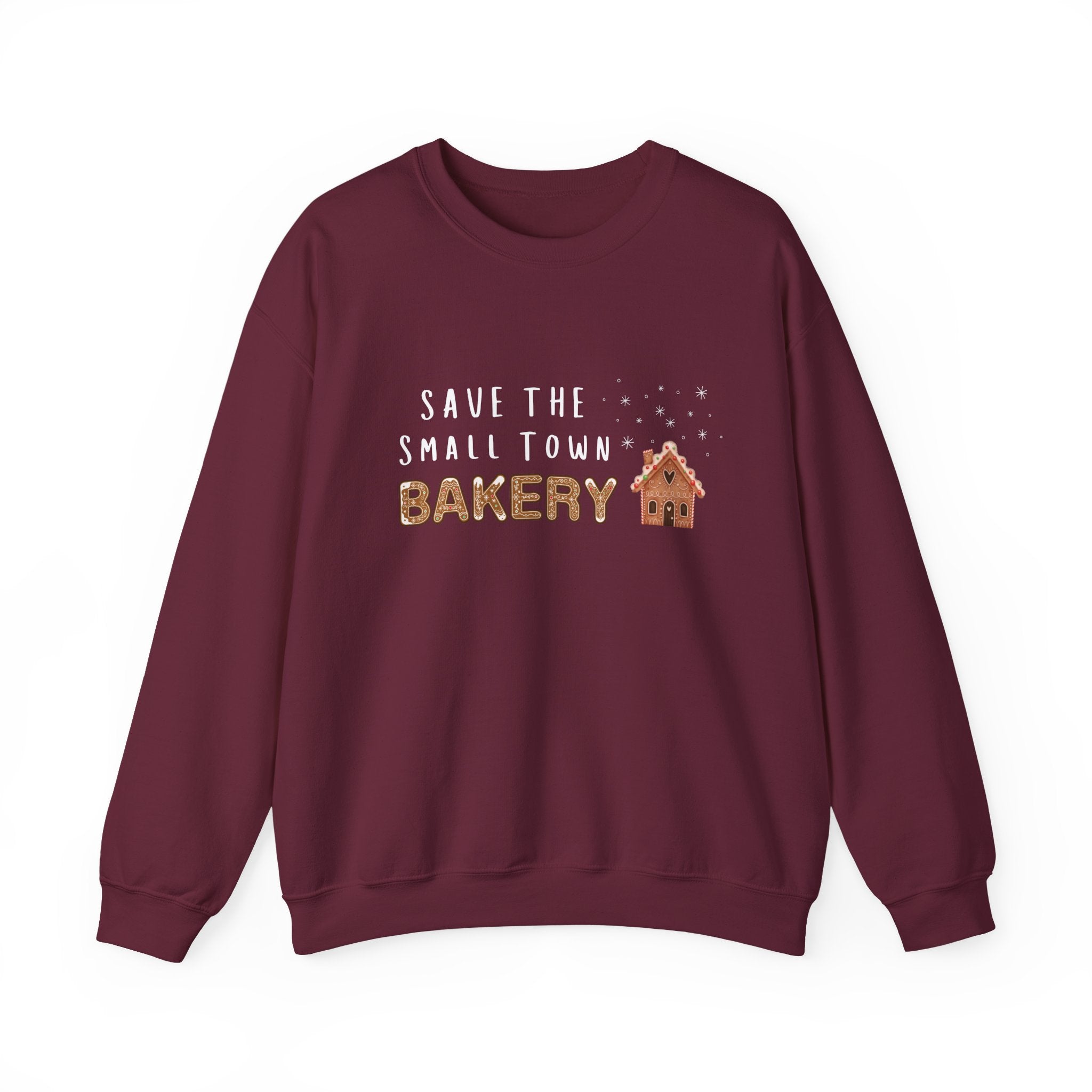 Save the Small Town Bakery Sweatshirt, Christmas Movie Watching Shirt, Holiday Party Crewneck, Adult Holiday Movies Sweatshirt, Cozy