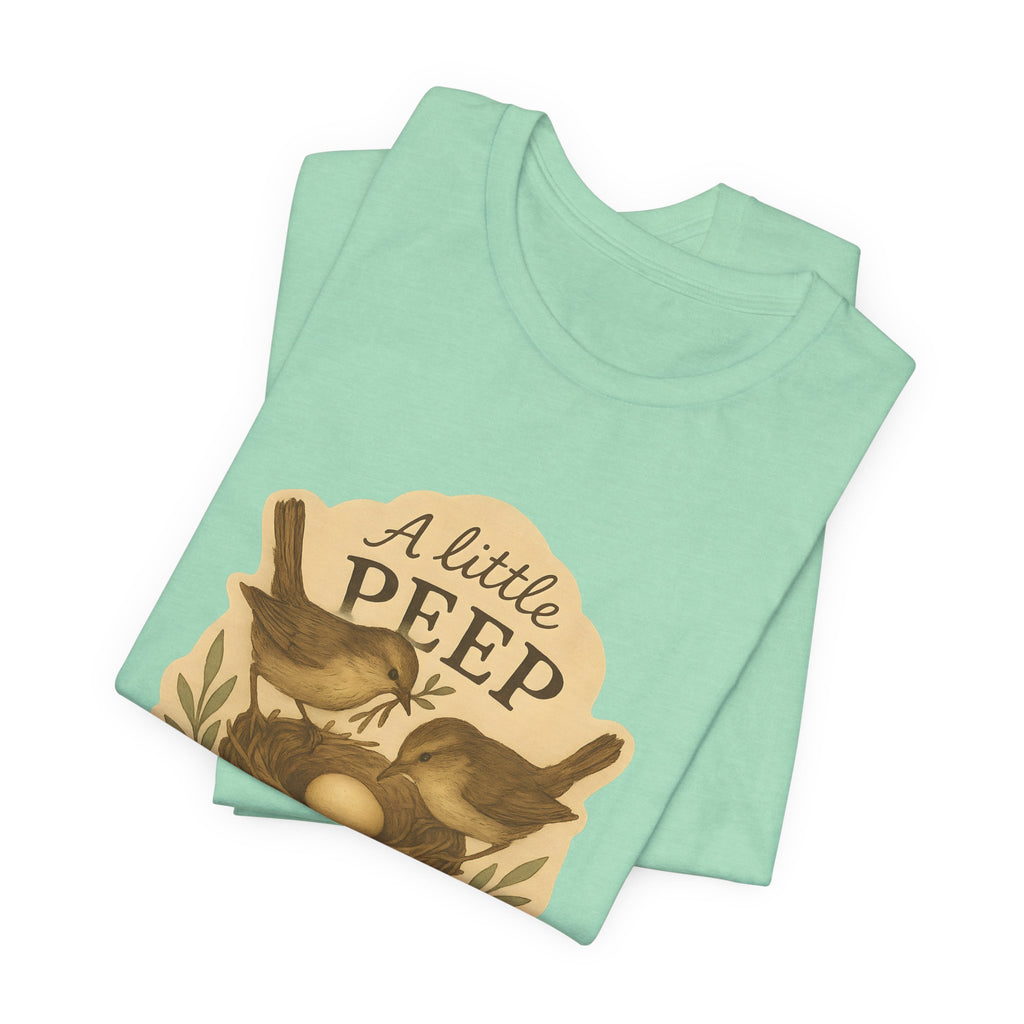 A Little Peep Is On the Way | Bird Baby Announcement Tee