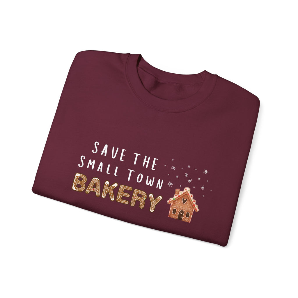 Save the Small Town Bakery Sweatshirt, Christmas Movie Watching Shirt, Holiday Party Crewneck, Adult Holiday Movies Sweatshirt, Cozy