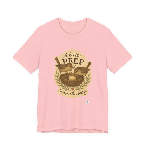 A Little Peep Is On the Way | Bird Baby Announcement Tee