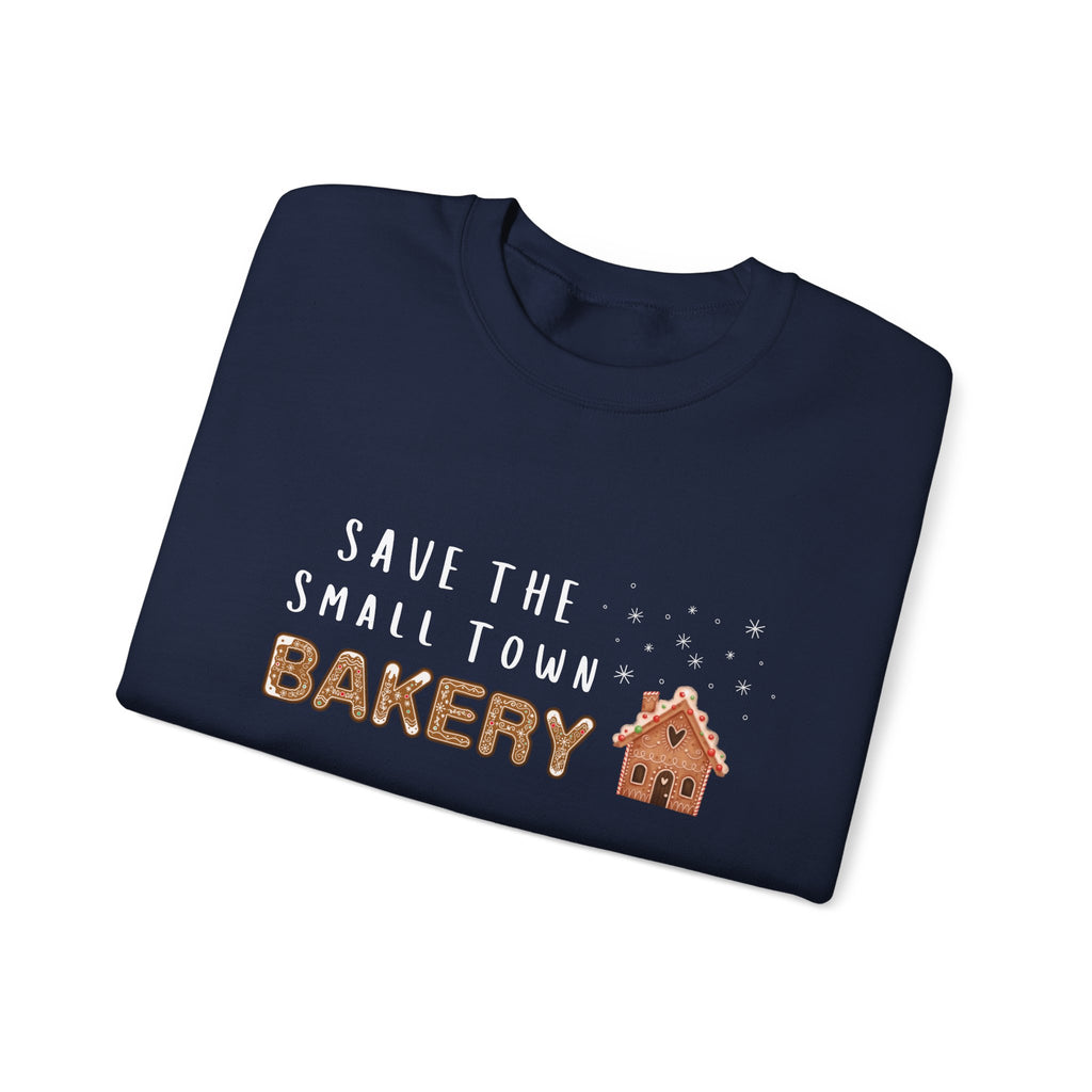 Save the Small Town Bakery Sweatshirt, Christmas Movie Watching Shirt, Holiday Party Crewneck, Adult Holiday Movies Sweatshirt, Cozy