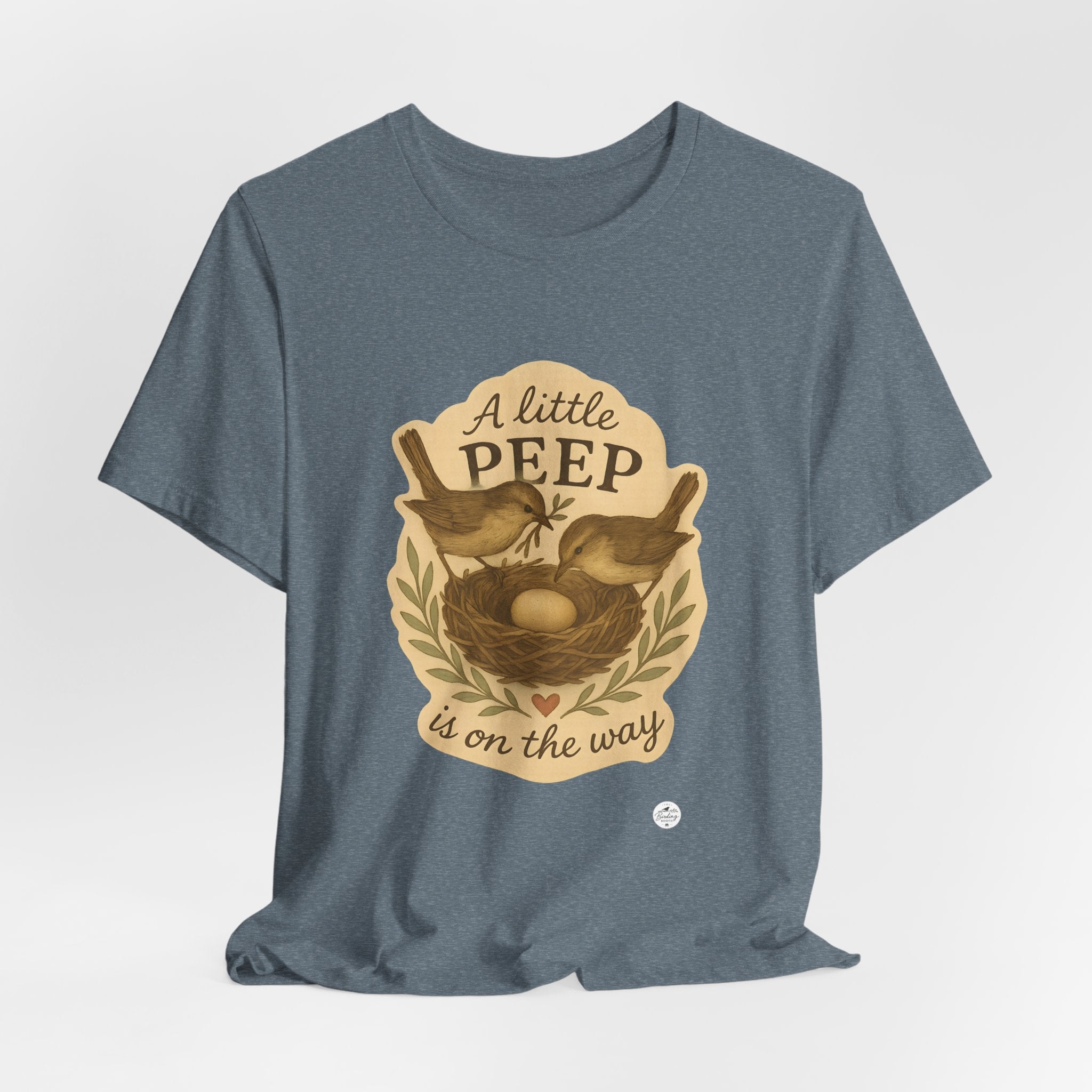 A Little Peep Is On the Way | Bird Baby Announcement Tee