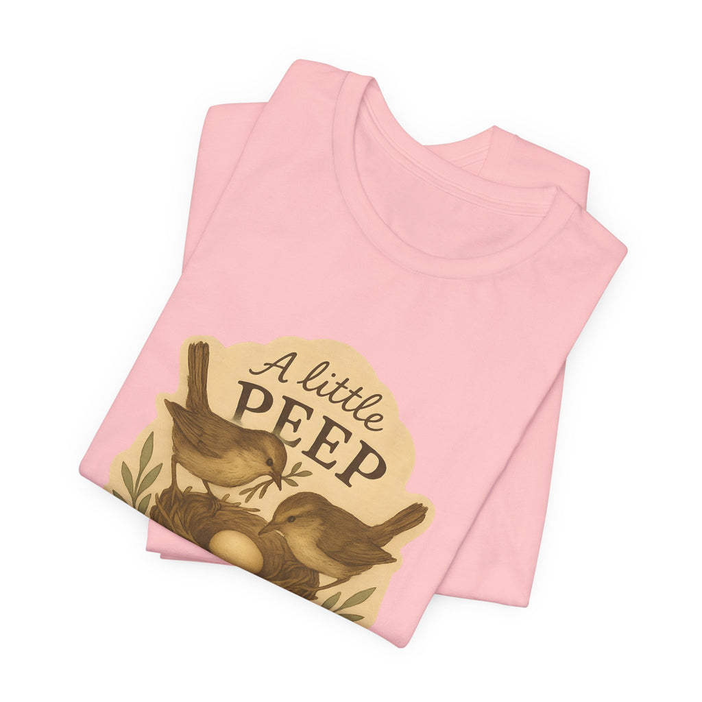 A Little Peep Is On the Way | Bird Baby Announcement Tee