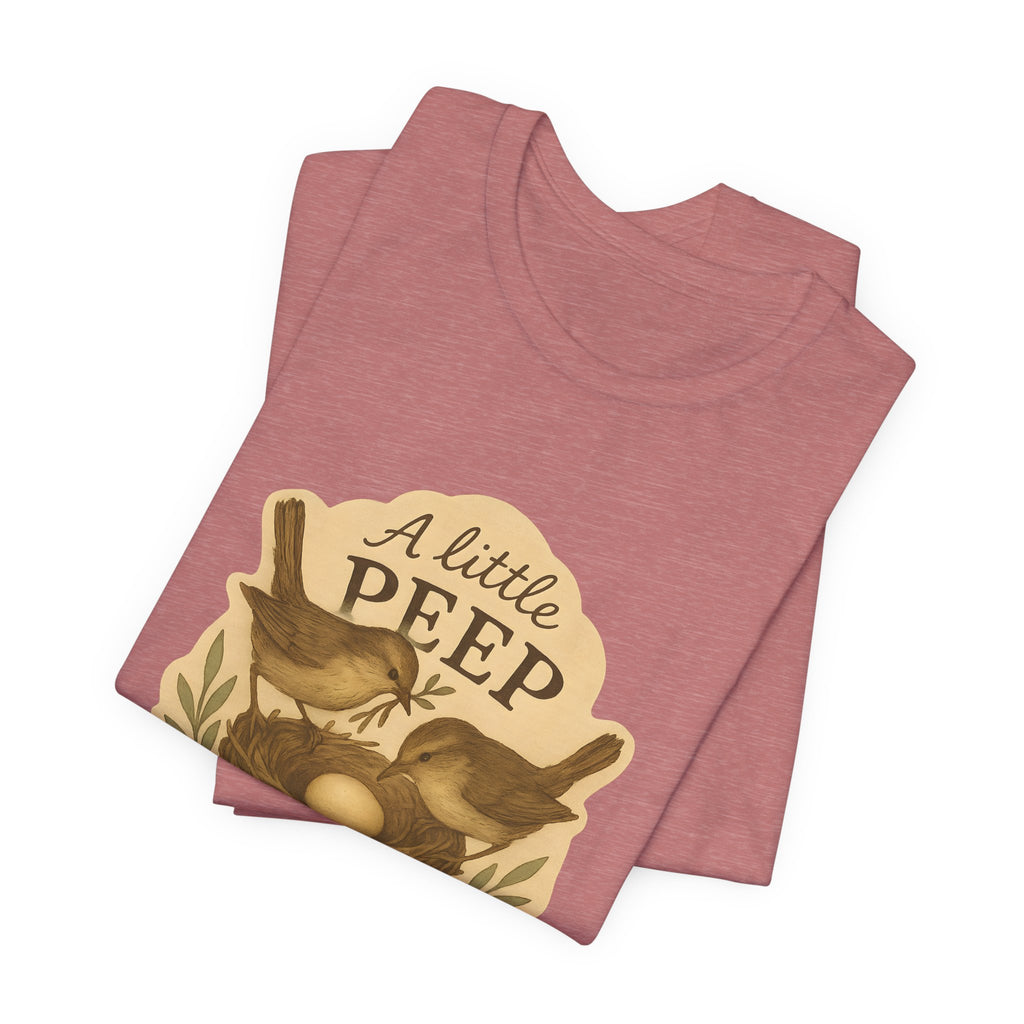 A Little Peep Is On the Way | Bird Baby Announcement Tee