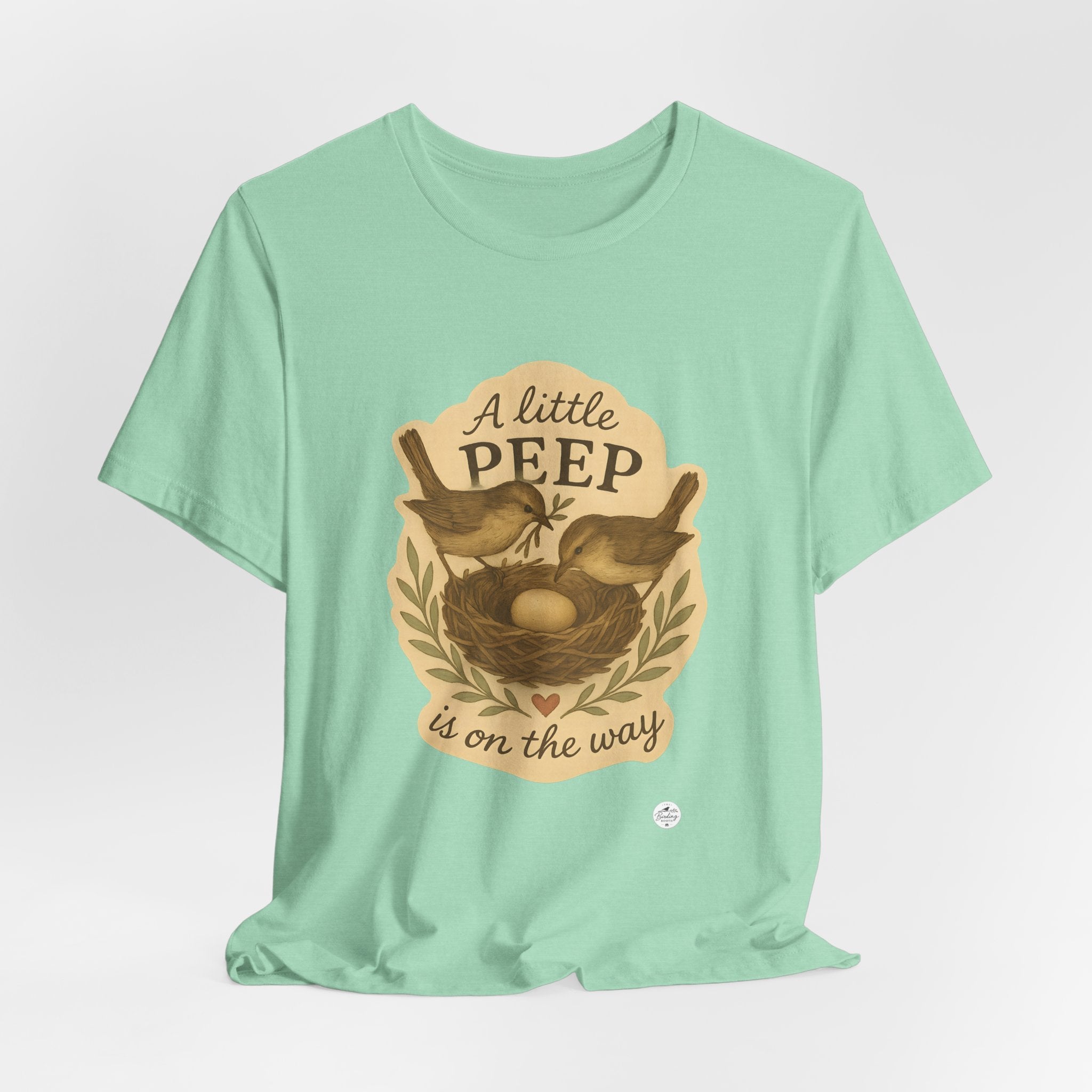 A Little Peep Is On the Way | Bird Baby Announcement Tee