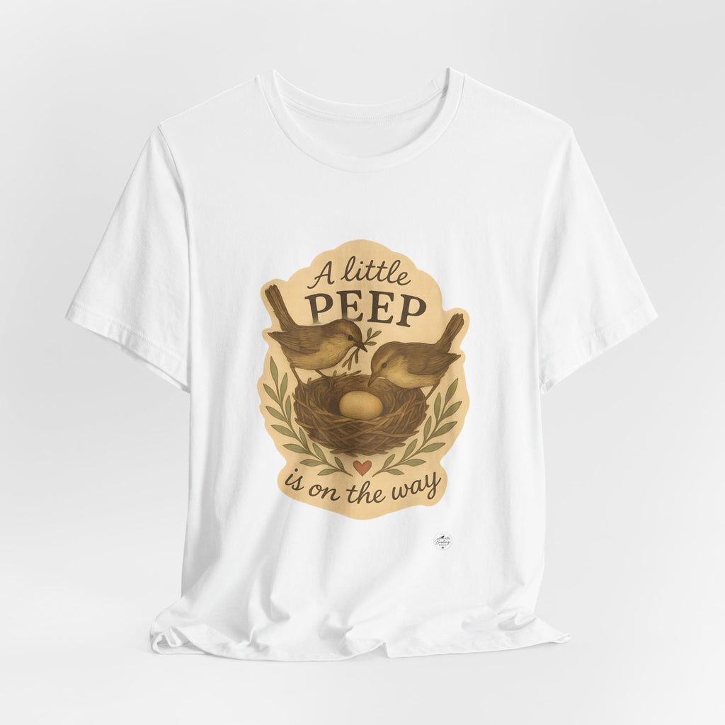 A Little Peep Is On the Way | Bird Baby Announcement Tee