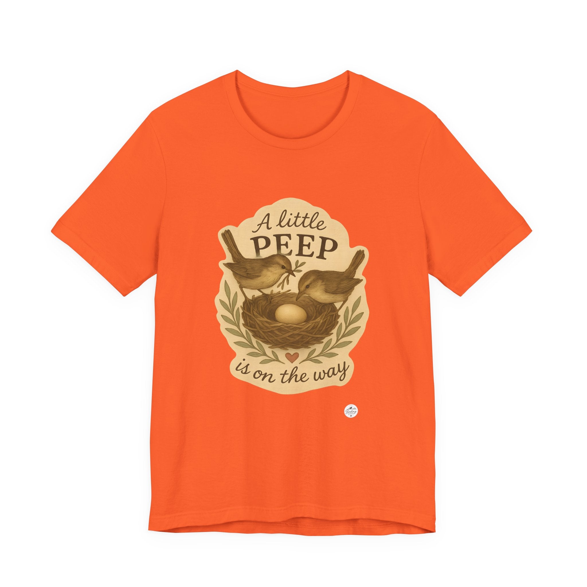 A Little Peep Is On the Way — Bird Baby Announcement Tee, product photo 6